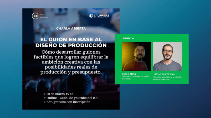 El guion en base al diseño de&nbsp;producción